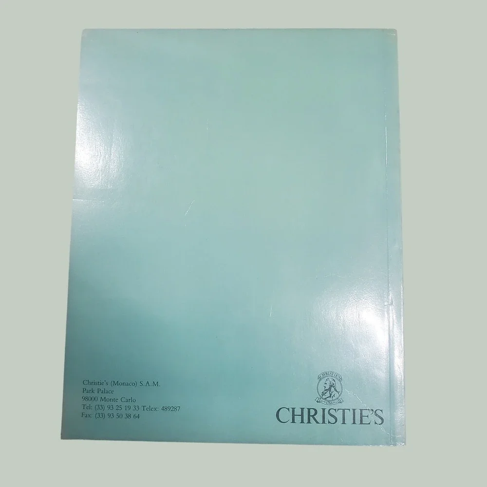 Christie's Monaco 1990 Auction Catalog French Porcelain Furniture Objets d'Art